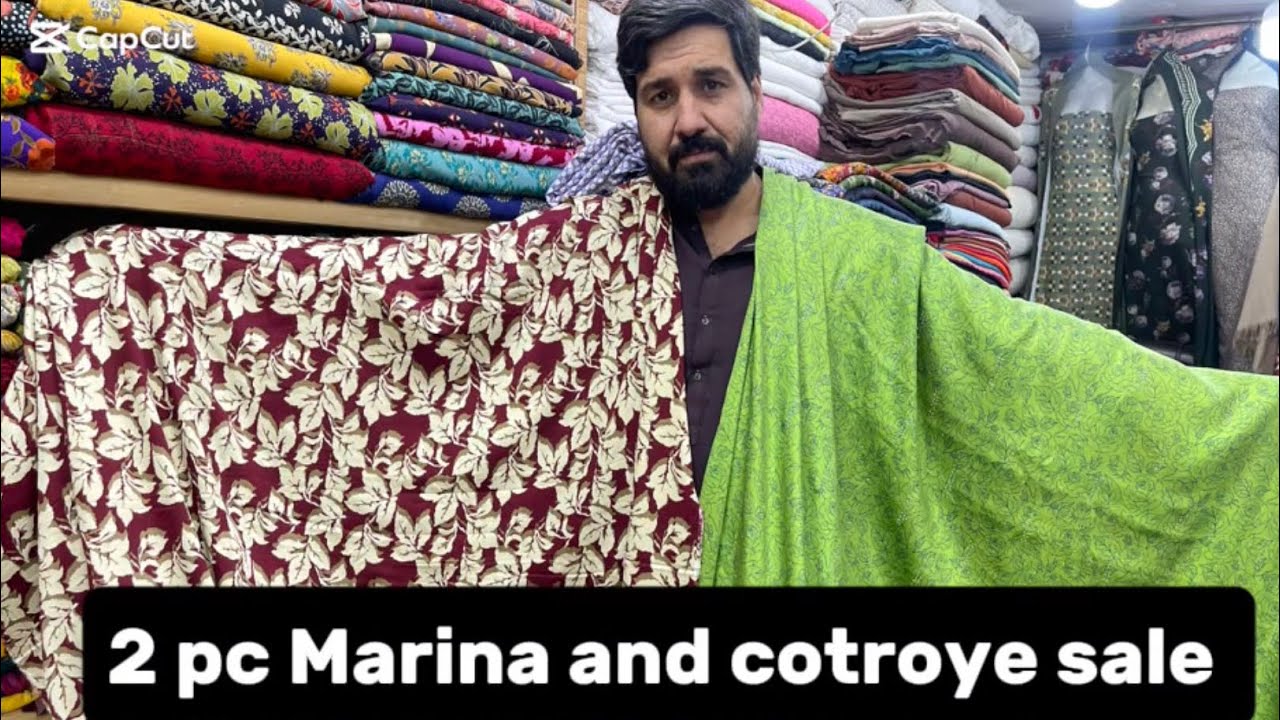 2pc Marina and cotroye sale //MUSTAFA Khattak fabric 