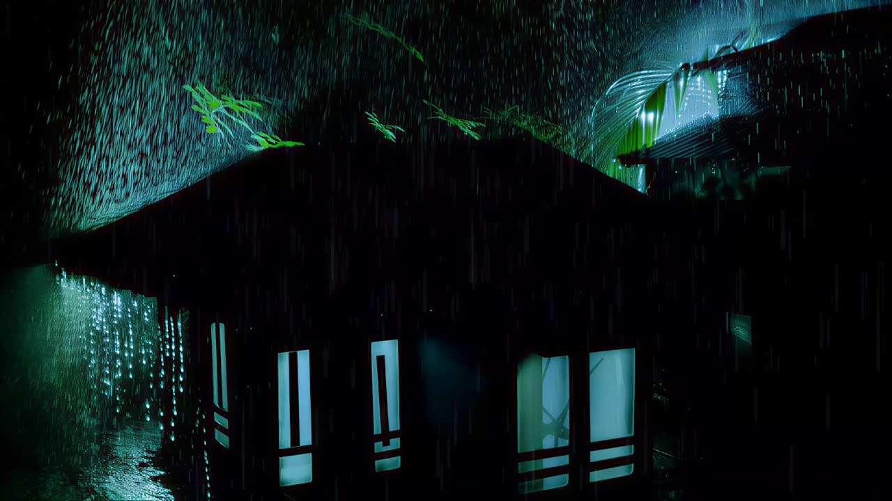 10 Hours of Calm Night Rain on a Tin Roof | Deep Sleep Sounds