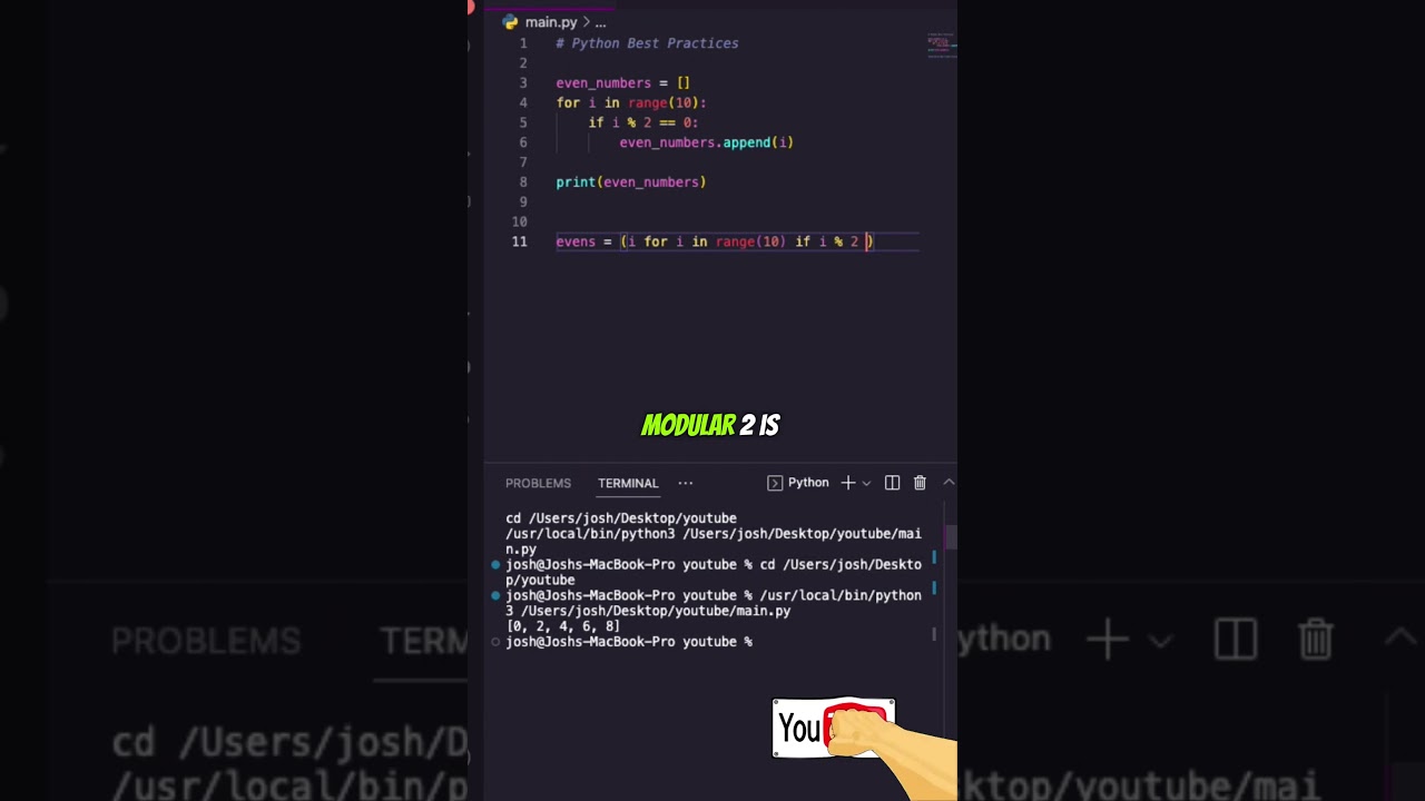 Maximize Speed and Memory with Generator Comprehension #pythontutorial #shorts