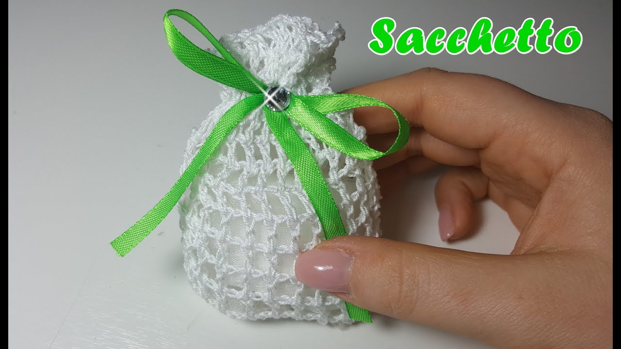 Sacchetto portaconfetti all'uncinetto facile facile - very easy tutorial
