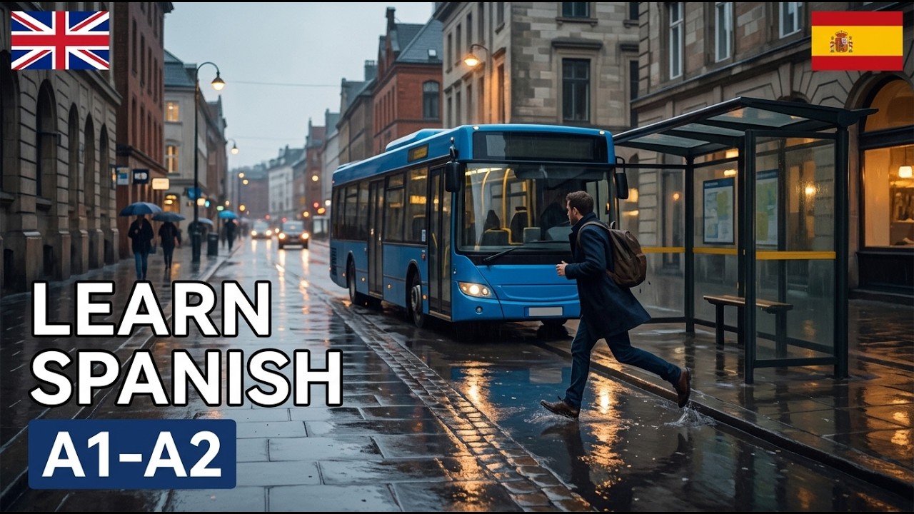 LEARN SPANISH with Easy Story for beginners – Going to the Office (A1-A2)