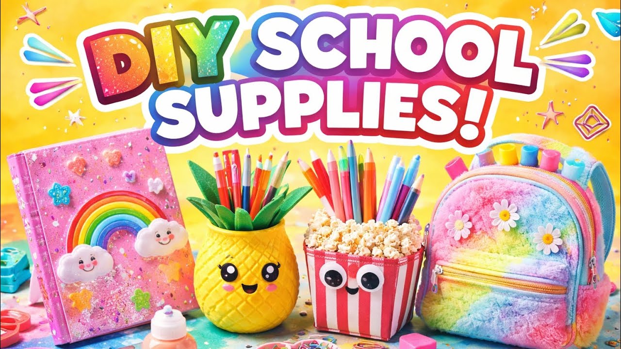 DIY School Supplies! 5 Fun DIY for Back to School! 
