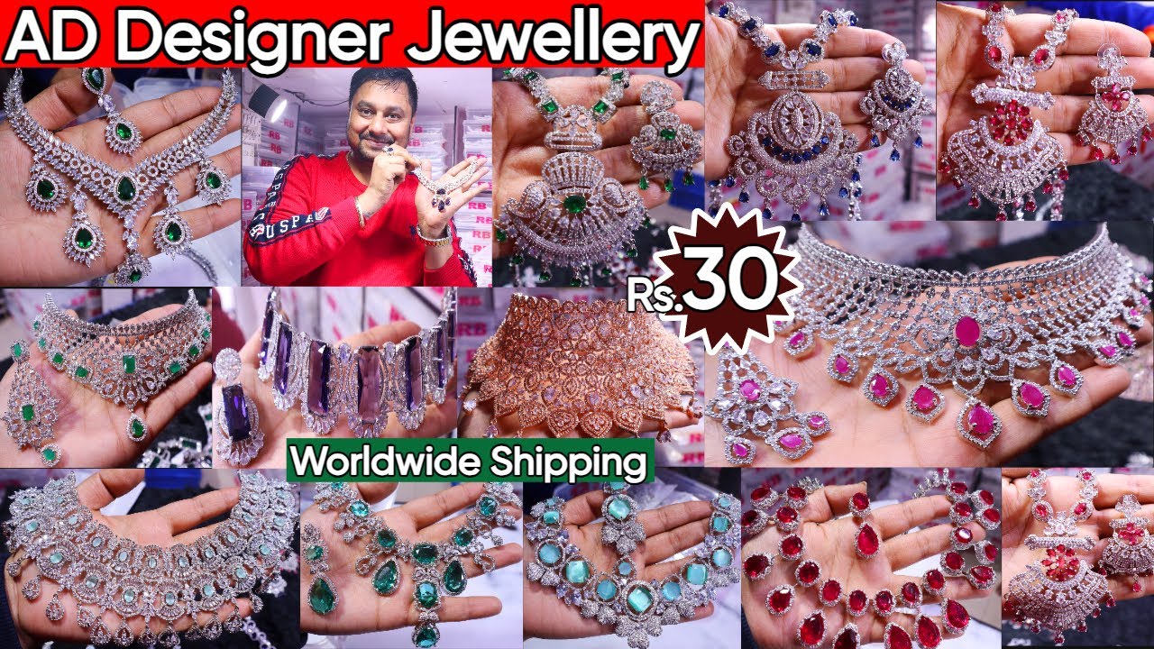 Latest Designer Bridal American Diamond Jewellery Collection 2024 | Trending AD Jewellery in Delhi