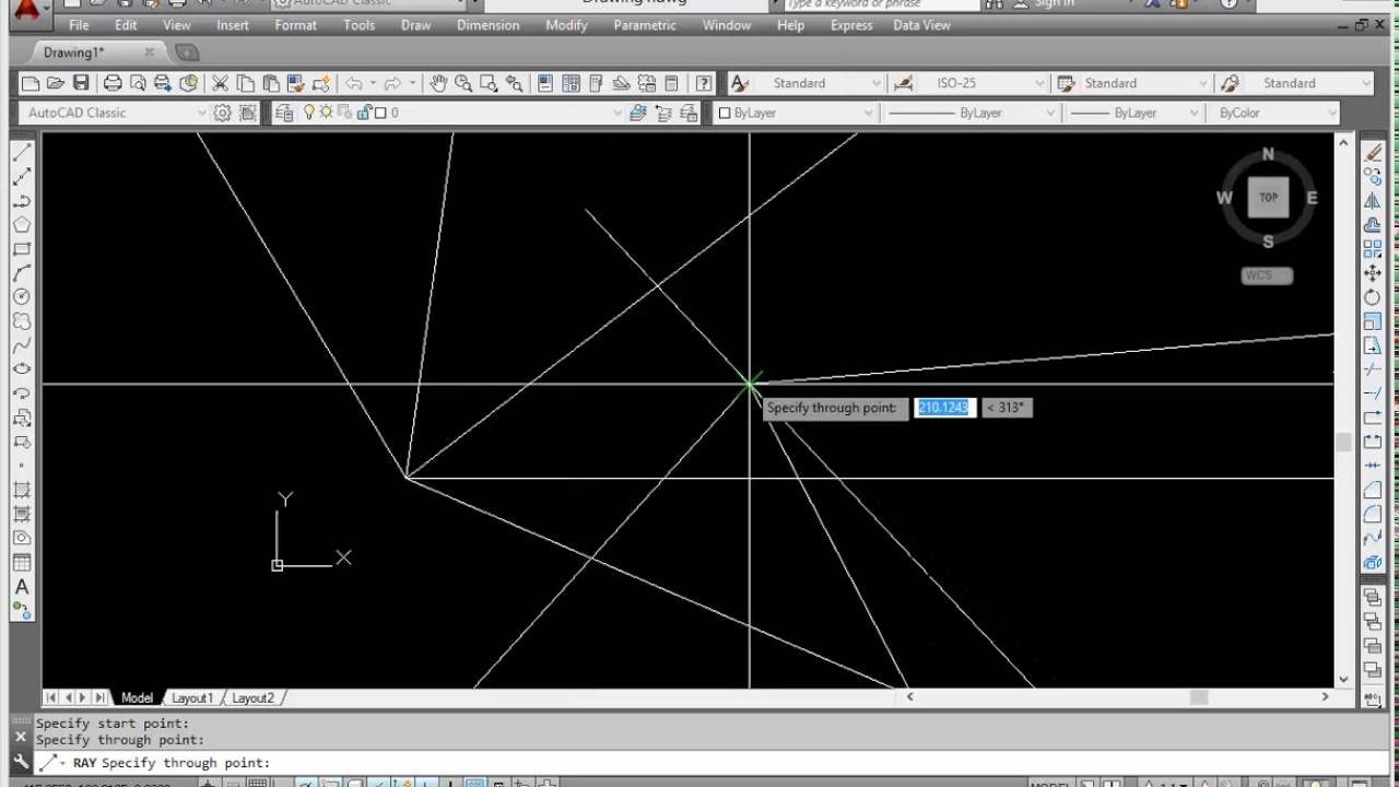 Basic AutoCAD Tutorials | Ray command