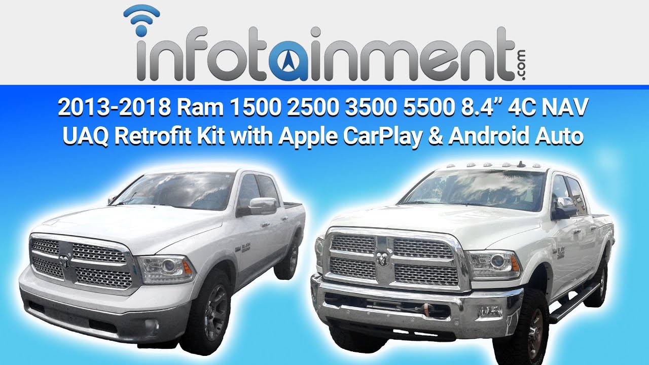 2013-18 Ram 1500 2500 3500 4500 5500 - 8.4 4C NAV UAQ Retrofit Kit with Apple CarPlay & Android Auto