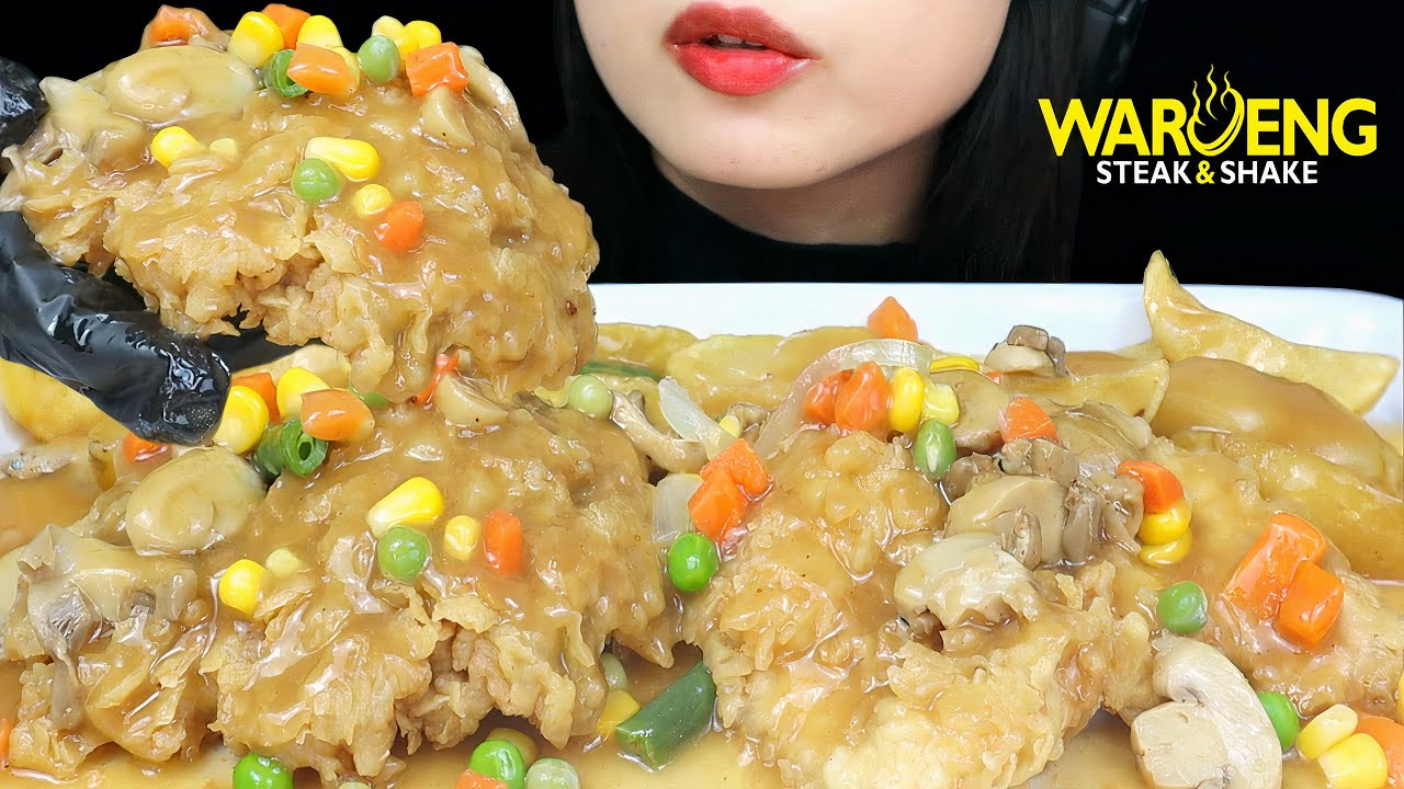 ASMR CHICKEN & BEEF SIRLOIN STEAK | WAROENG STEAK CRISPY CHICKEN STEAK