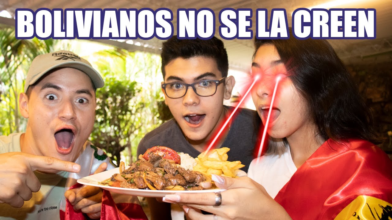BOLIVIANOS probando COMIDA PERUANA POR PRIMERA VEZ  🇧🇴🔥 | Comen CEVICHE, Lomo Saltado