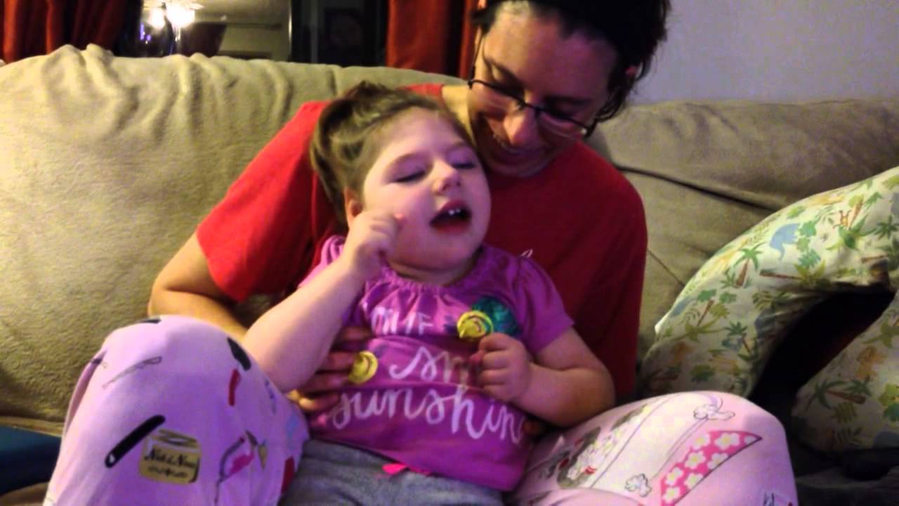 Hudsyn laughing because mommy tickled her #2