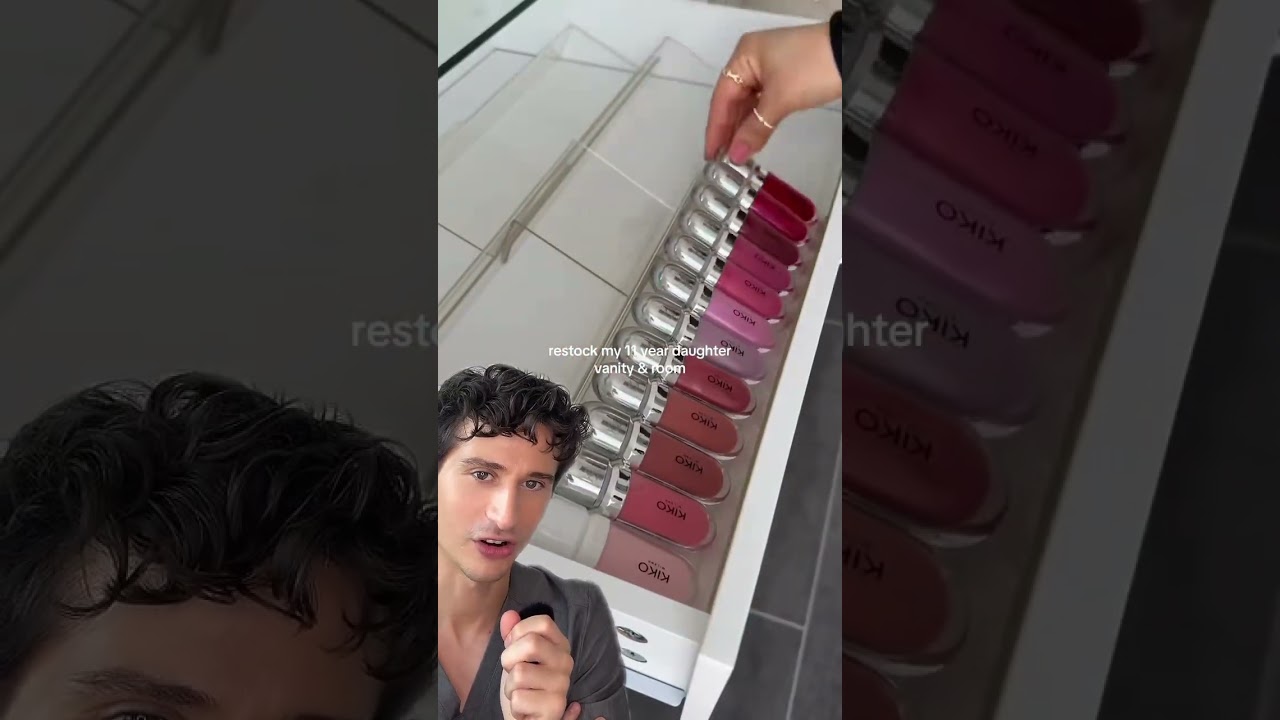 SHOCKING: 11 year-old&rsquo;s vanity restock #dermreacts #skincare #makeup #asmr #restock