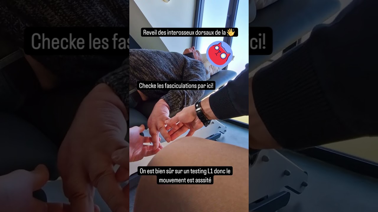 R&eacute;veil musculaire : interosseux dorsaux de la main