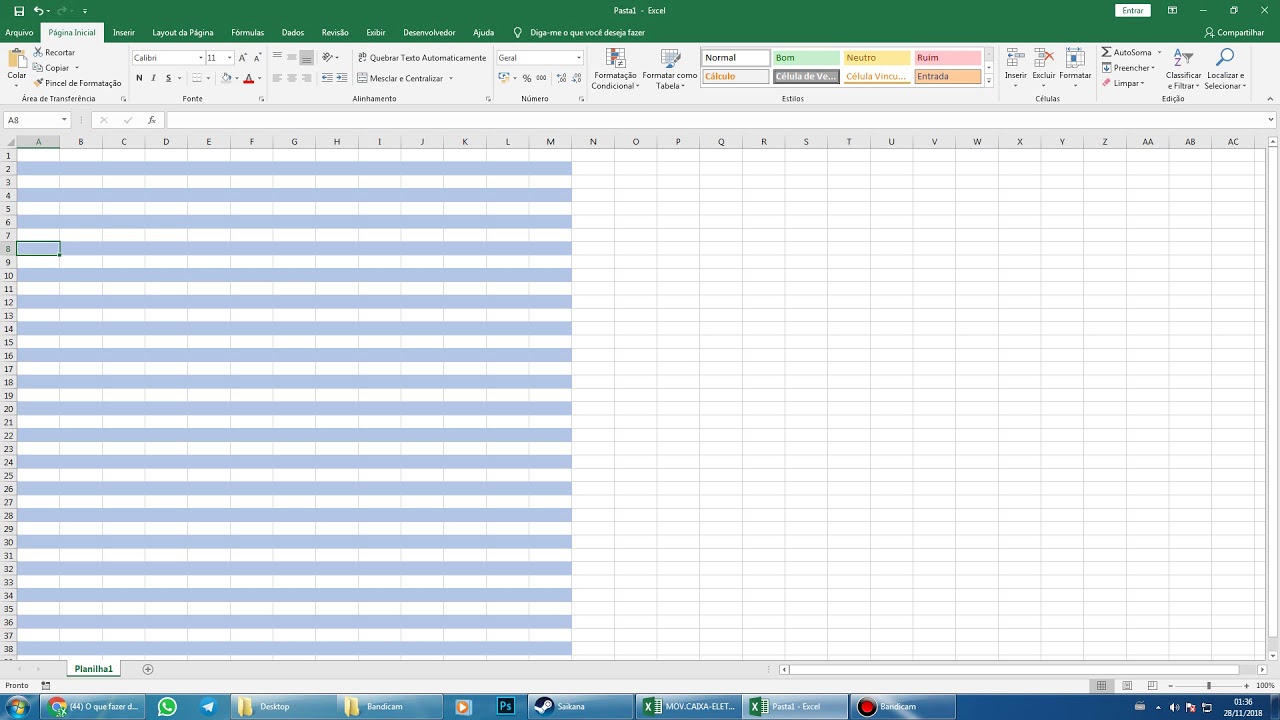 EXCEL - Organizando as linhas. Cor sim, Cor n&atilde;o.