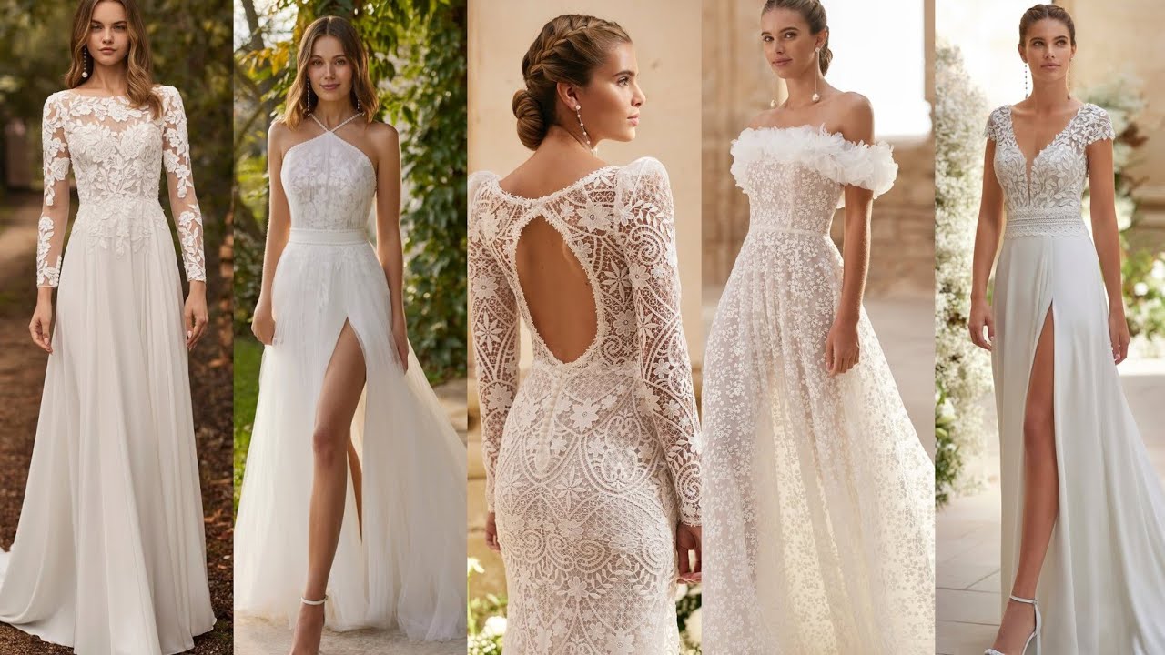 Simple, Clean & Crisp Heavenly Wedding Dresses | Elegant Bridal Gown Ideas for a Dream Wedding Look