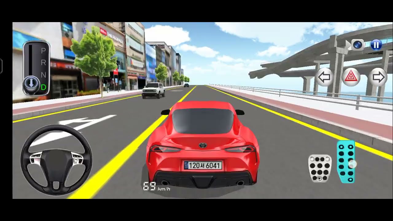 3D Driving Class Red car in Russia City Funny car Games Android Game player Ali.