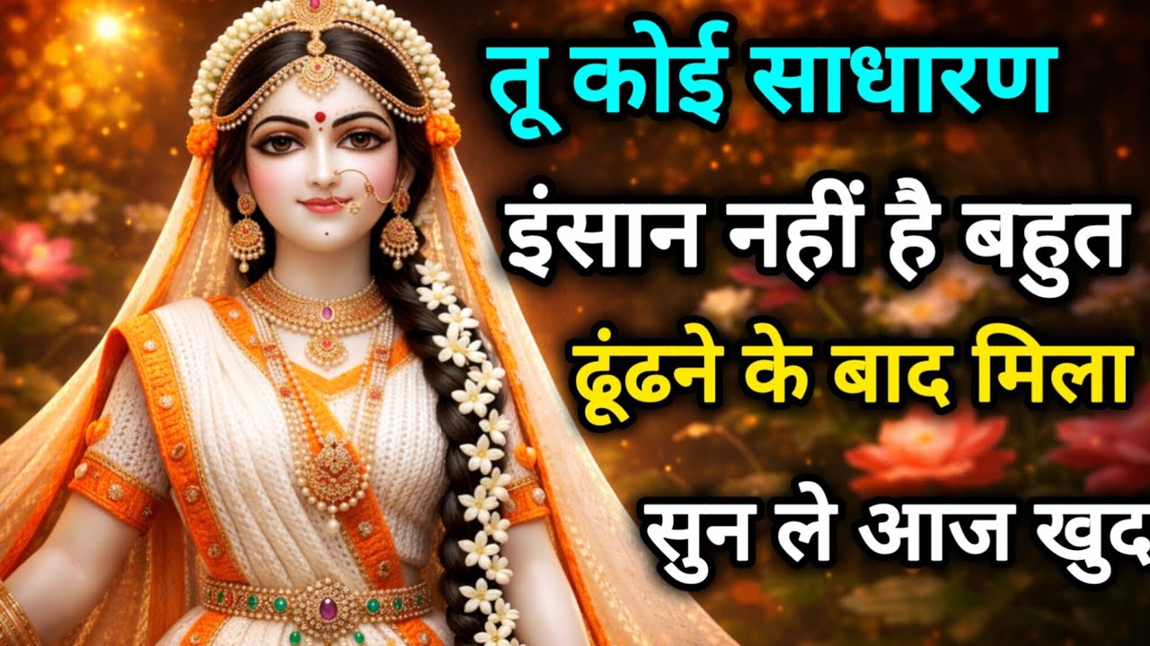 तू कोई साधारण इंसान नहीं है बहुत ढूंढने के बाद मिला 🌺 Radhe Krishna motivational speech 🌺