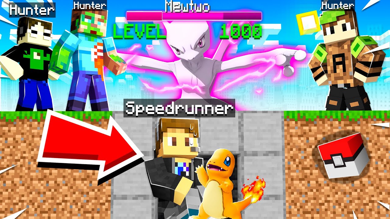 ЛЕГЕНДАРНАЯ ОХОТА НА БЛОКОВ PIXELMON! (Спидраннер против 3 Охотников)