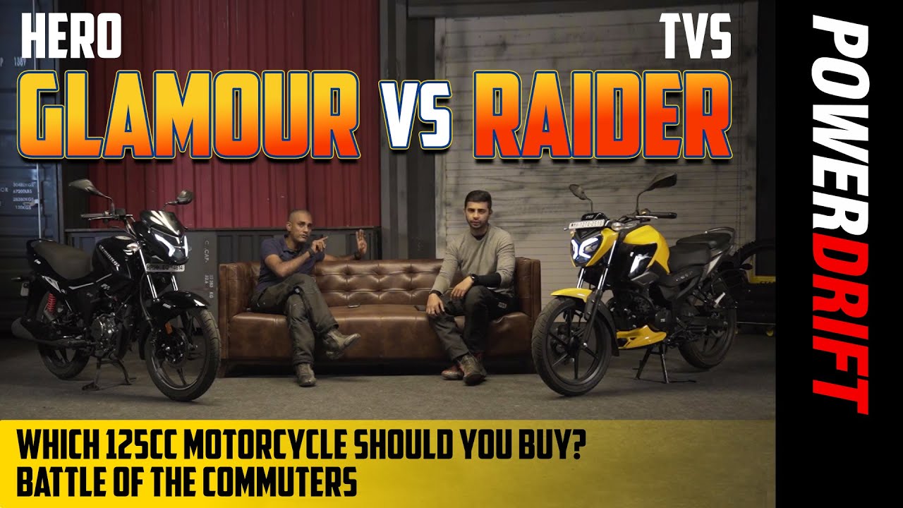 Hero Glamour vs TVS Raider 125 : Battle of the commuters : PowerDrift