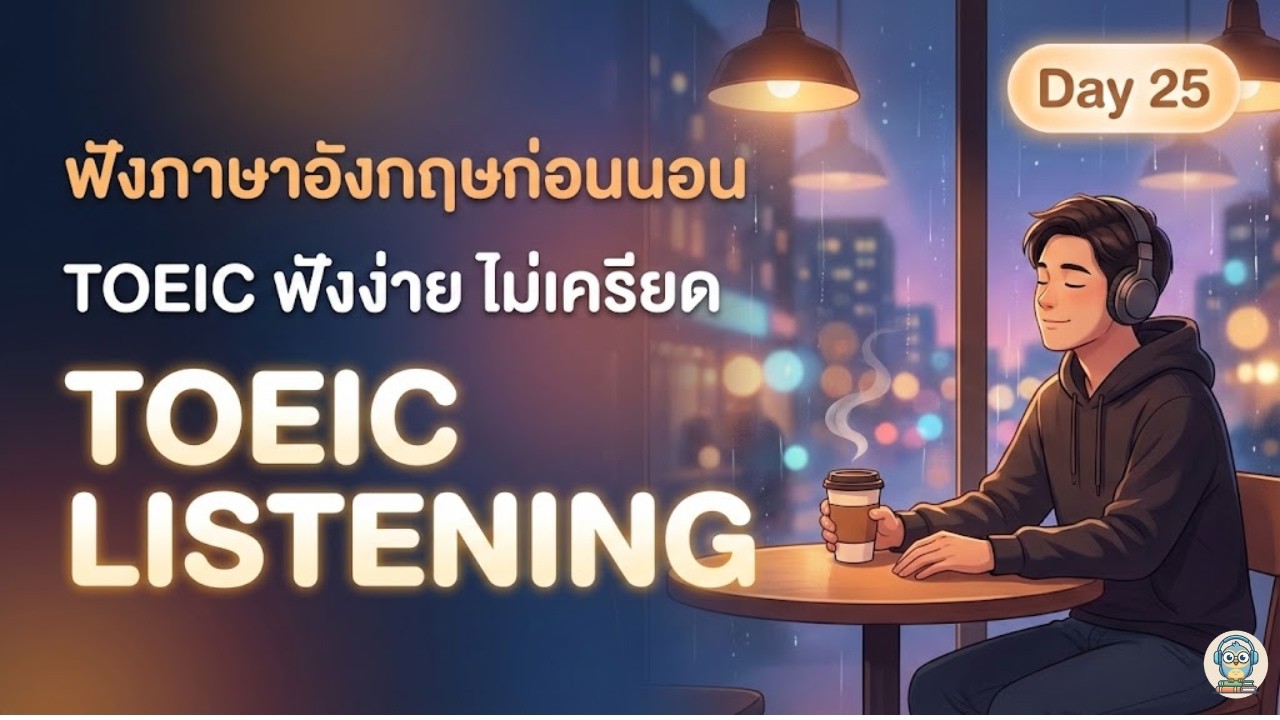 Day 25| ฟังภาษาอังกฤษก่อนนอน 😴 รวมประโยคสั้น TOEIC ฟังง่าย ไม่เครียด | #ผู้เตรียมสอบTOEIC #toeic
