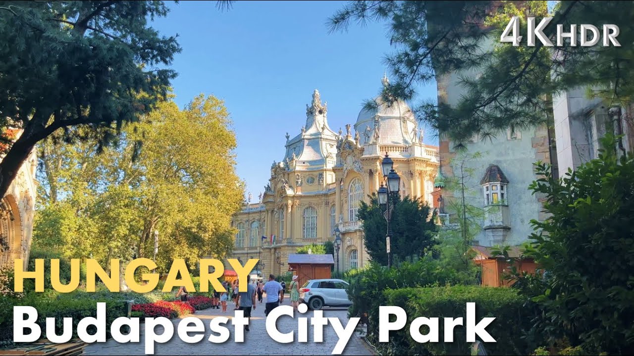 Budapest City Park [4K] Vajdahunyad Castle, Széchenyi Thermal Spa, Heroes Square
