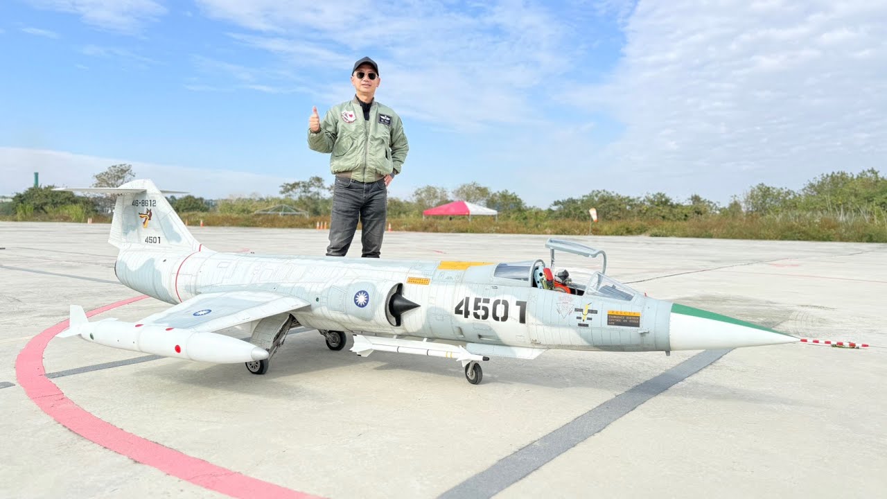 F-104G maiden done. Amazing for the first flight.  SM 1/5 F-104G +K-260 G4