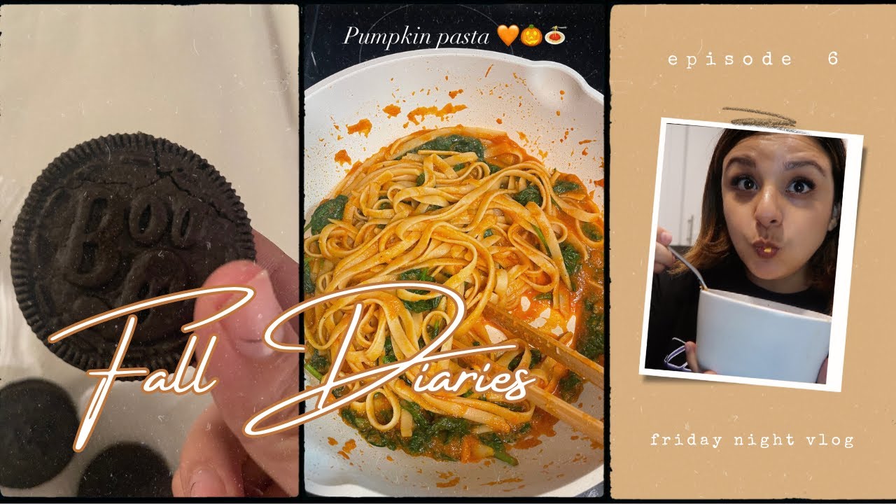 PUMPKIN PASTA RECIPE! I fall vlog