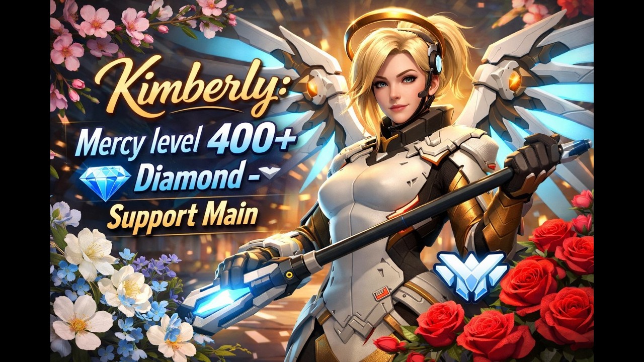 🌹Overwatch ♡ Mercy Main (Lvl 490+)✨️Climbing in Competitive Rank {Platinum to Diamond} ♡