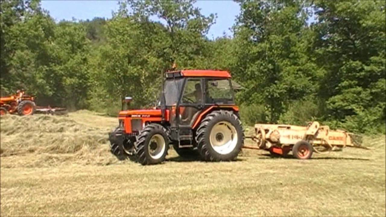 Fenaison zetor 5340 renault D35 et presse case