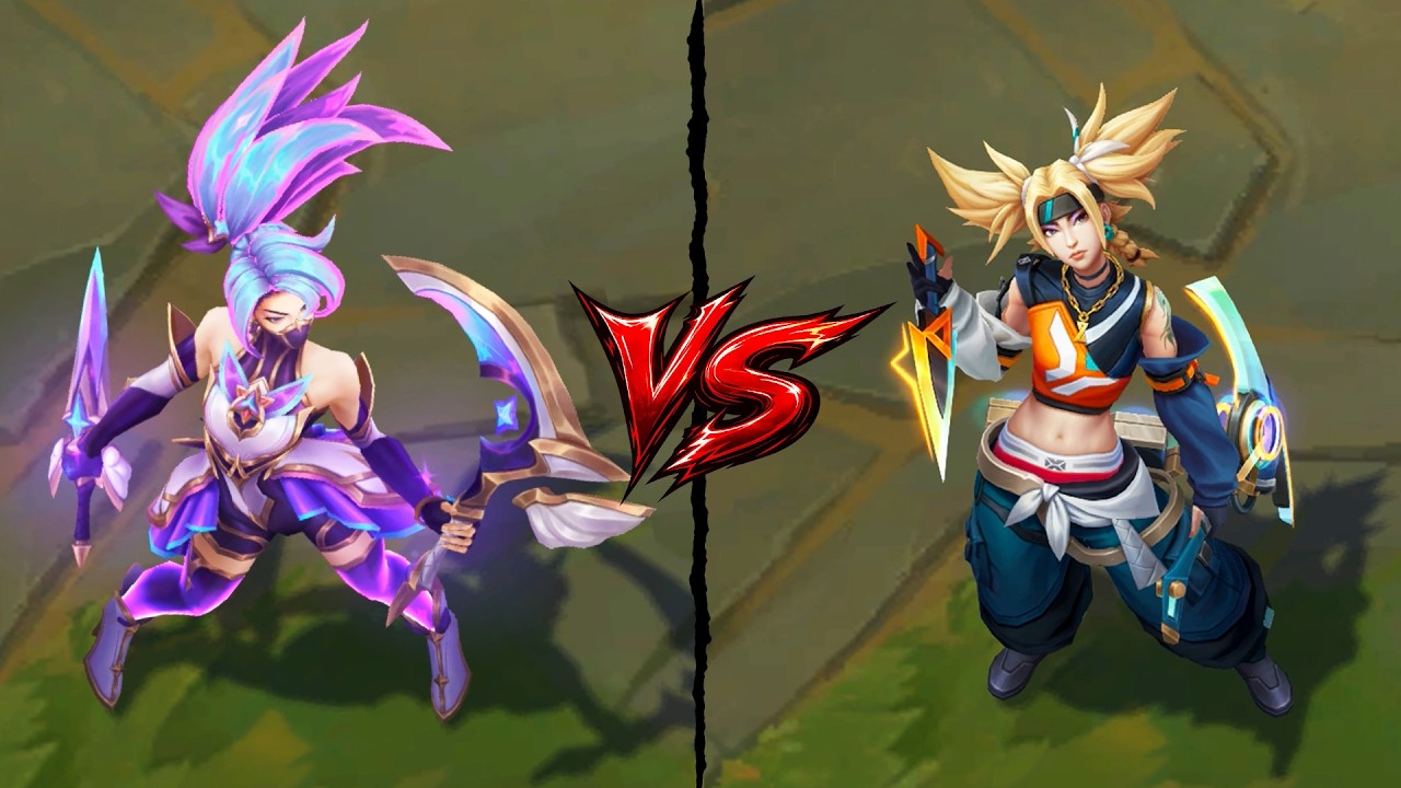True Damage Know My Name Akali vs Star Guardian Akali Legendary Skins Comparison (League of Legends)
