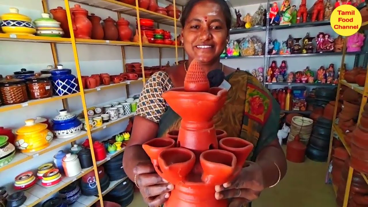 களிமண்ணில் கலைப்பொருட்கள் | பாரம்பரிய சமையல் பொருட்கள் | Tamil Food Channel