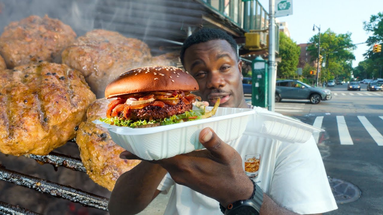 INSANE Jamaican Jerk Pork Burger in NYC | Street Food