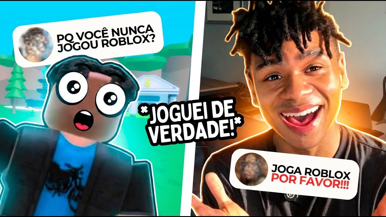 JOGUEI ROBLOX PELA PRIMEIRA VEZ! *passei raiva