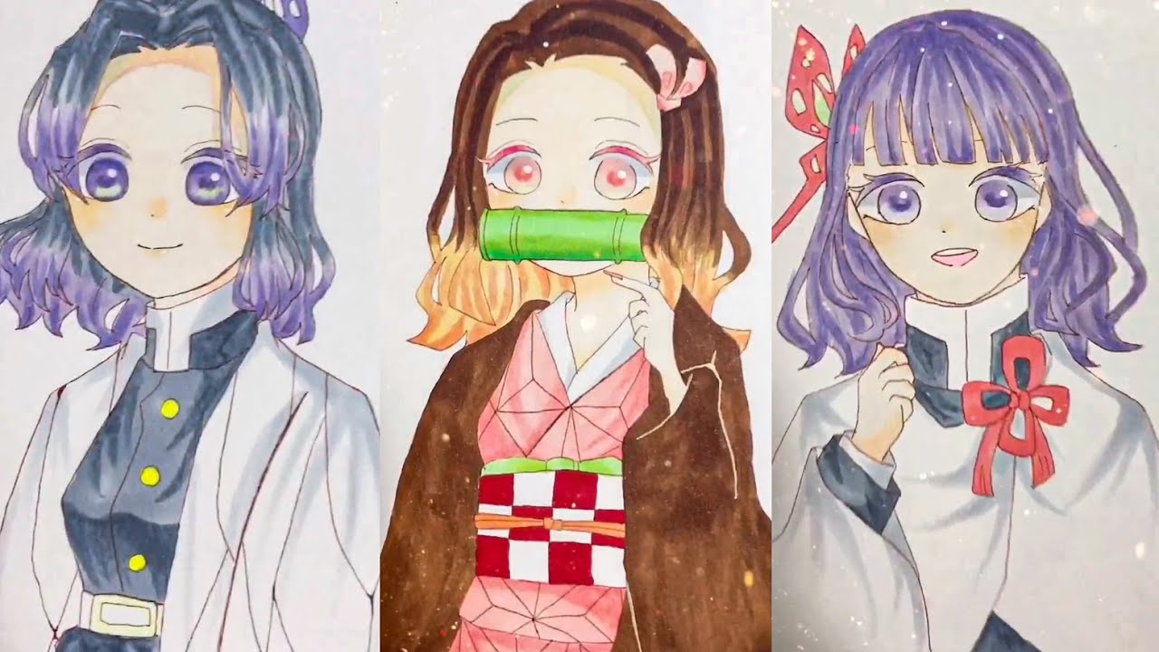 テ ィ ッ ク ト ッ ク 絵 | 鬼 滅 の 刃 イ ラ ス ト - TikTok Kimetsu no Yaiba Painting #243