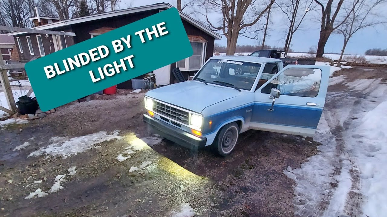 Установка светодиодных фар на Amazon для Ford Ranger 85 года.