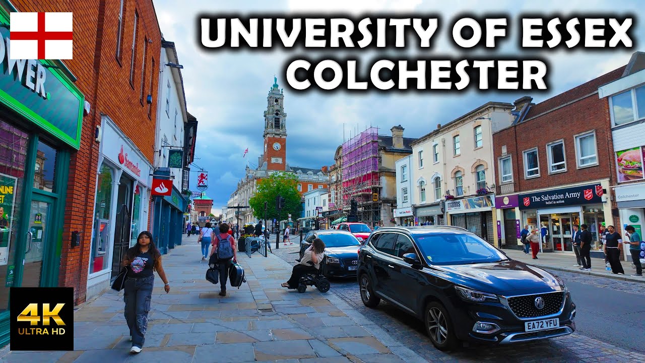 Walking from Colchester City Centre to University of Essex Campus UK  🇬🇧