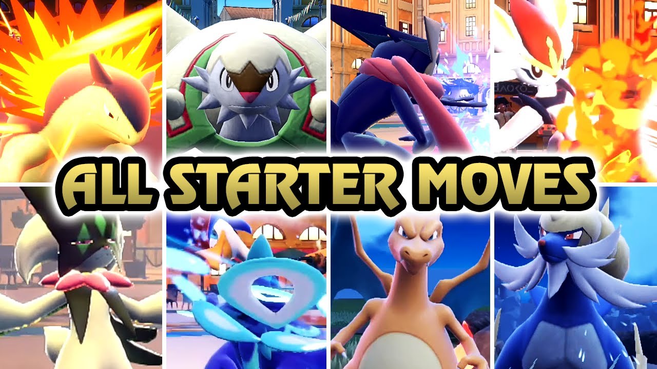 Pok&eacute;mon Scarlet & Violet - All Old & New Starter Signature Moves + Washed