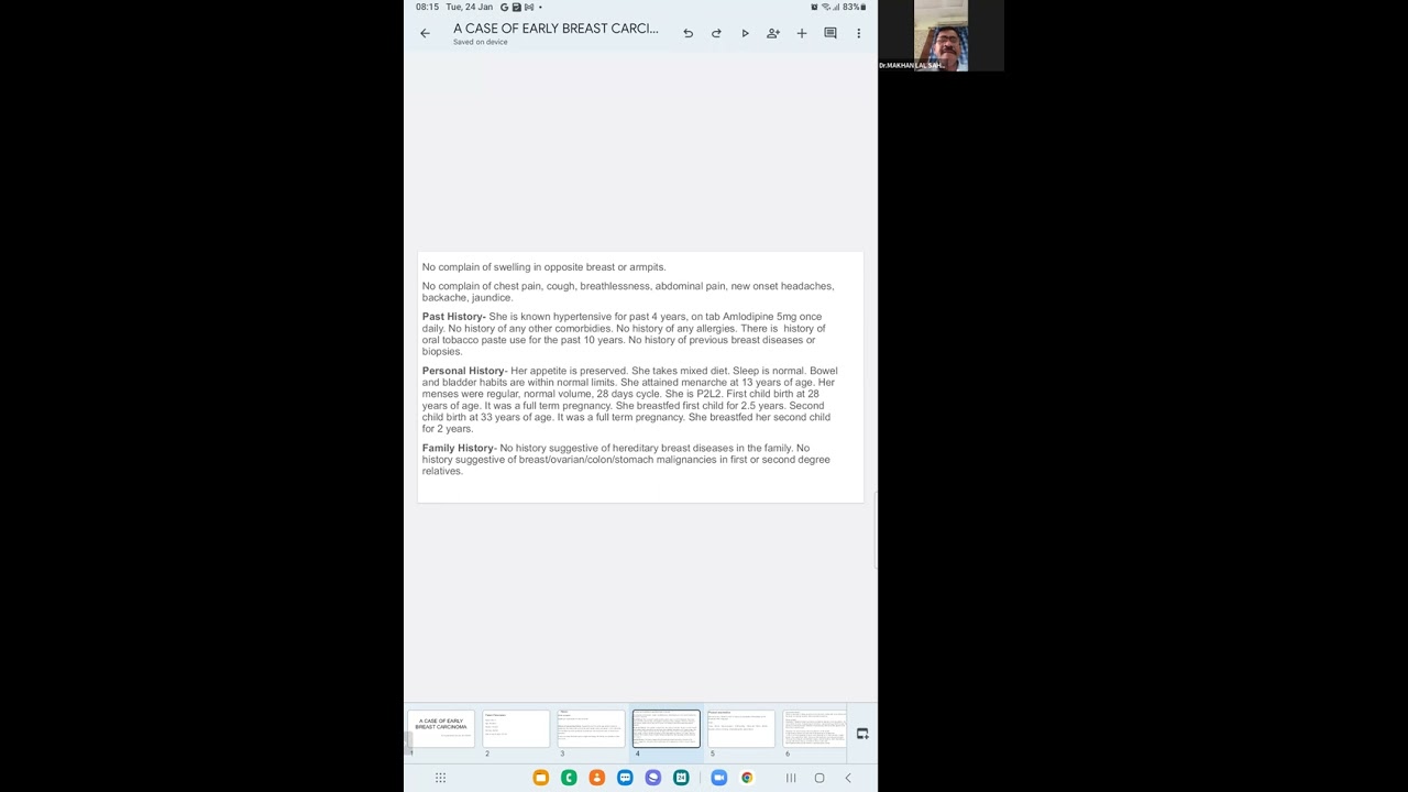 Case Presentation - Early Breast Carcinoma (24.01.23)
