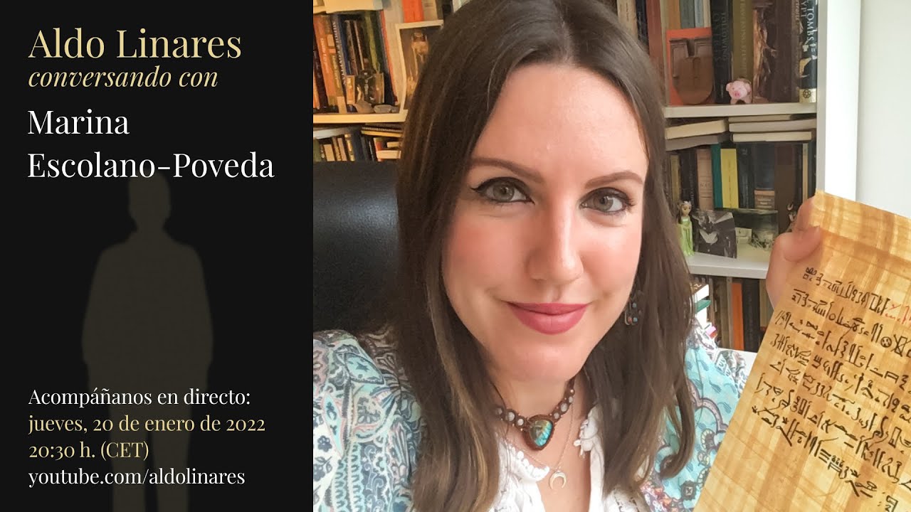 Aldo Linares conversando con Marina Escolano-Poveda