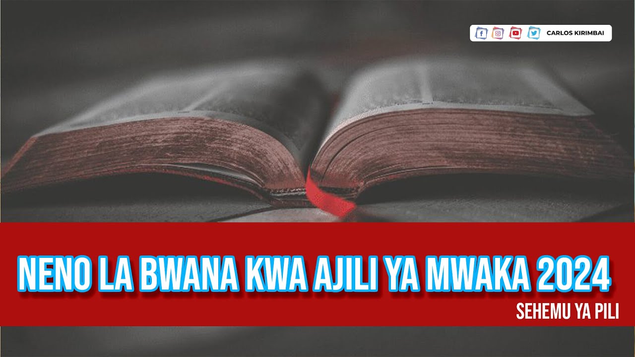 LIVE: SOMO: NENO LA BWANA KWA AJILI YA MWAKA 2024- SEHEMU YA PLILI
