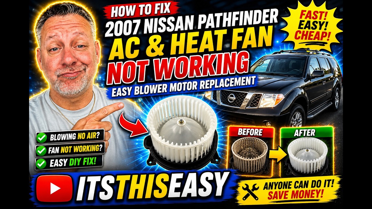 How to fix 2007 Nissan Pathfinder AC and HEAT fan not working.
