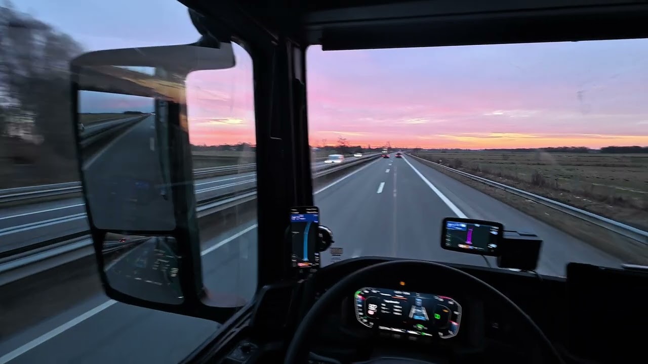 Relaxing Early Morning Truck Drive in Germany 🇩🇪 | Real POV Highway Experience