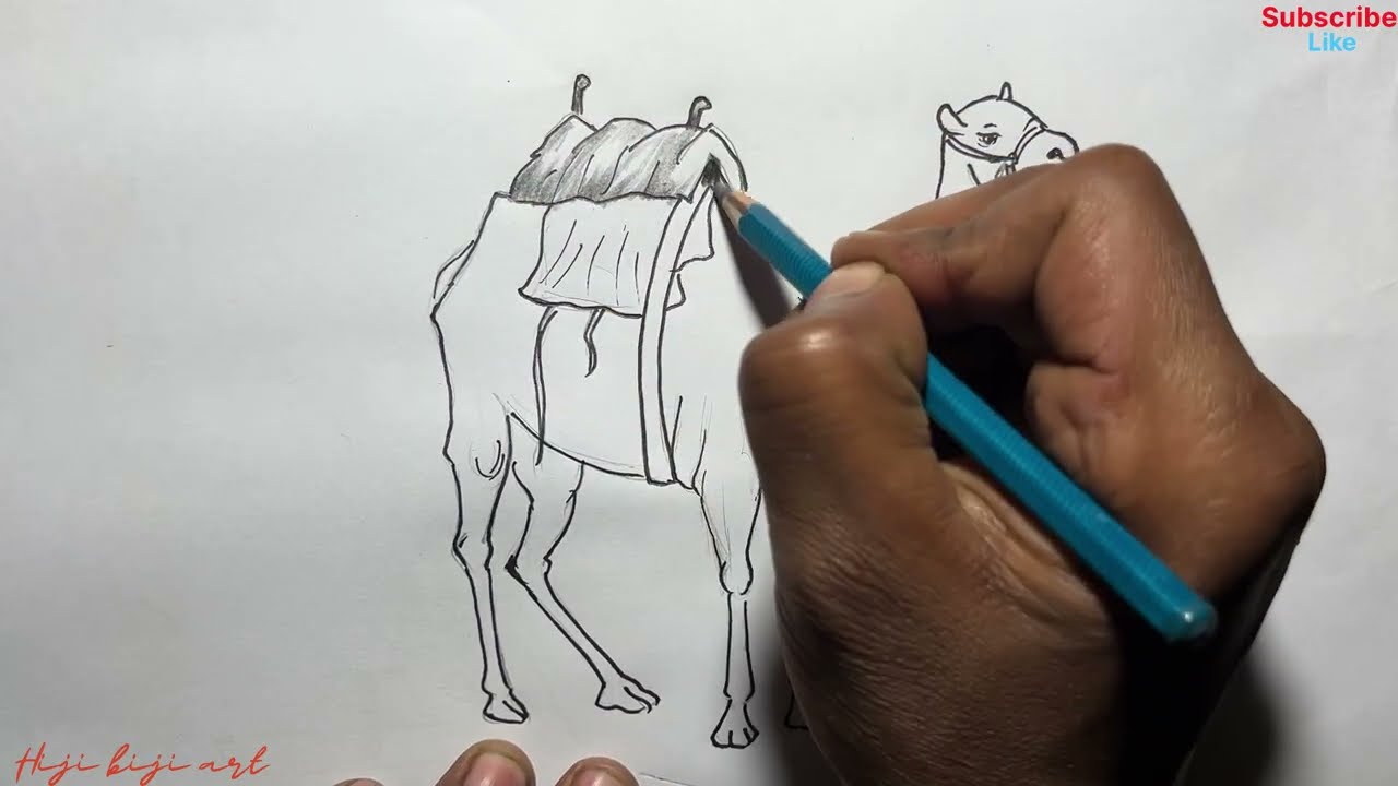 Camel 🐪 drawing for beginners/ step by step Camel drawing with pencil sketch/ How to draw Camel 