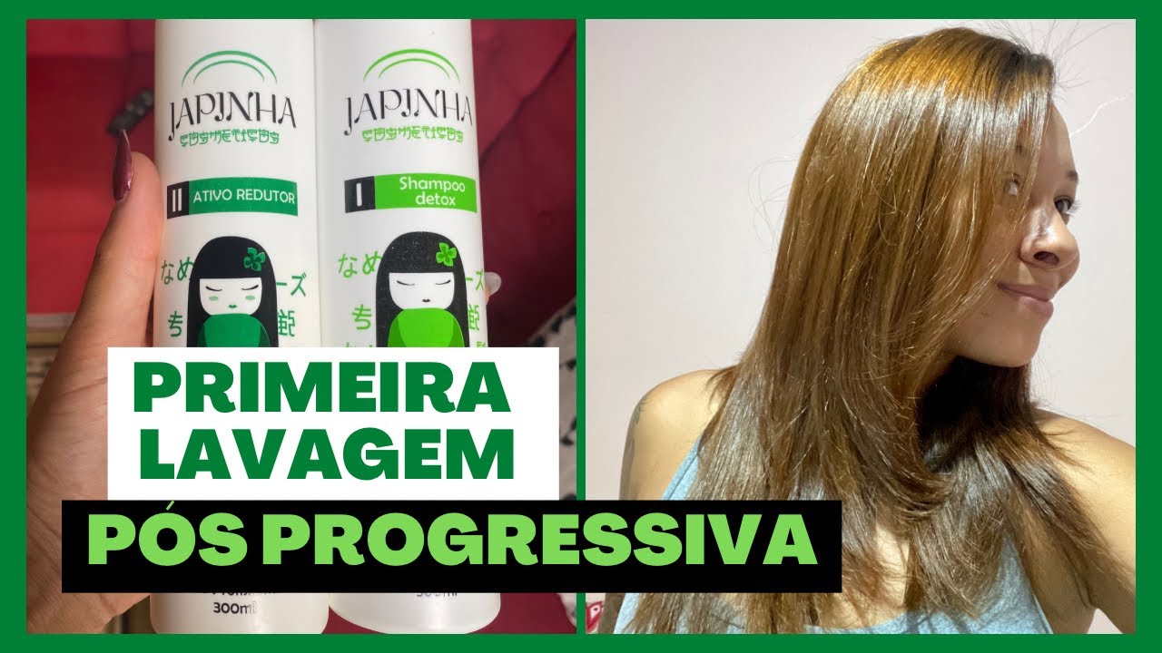 PRIMEIRA LAVAGEM DO MEU CABELO PÓS PROGRESSIVA DA JAPINHA
