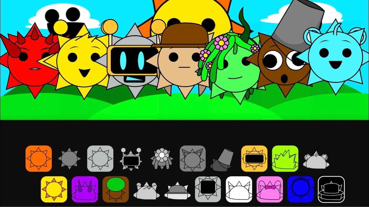 SPRUNKI : MR SUN MOD ALL CHARACTERS ARE SUN FORM - SPRUNKI INCREDIBOX