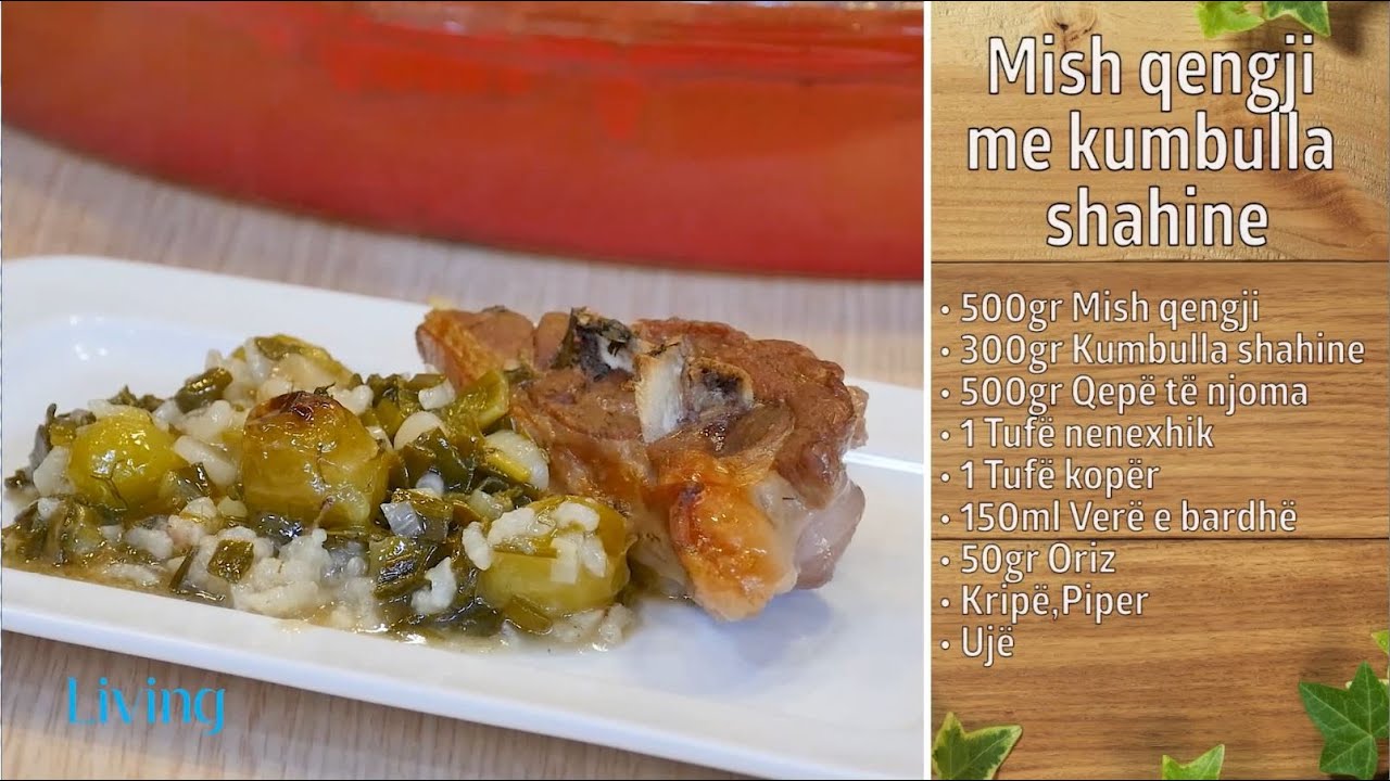 Receta ne 2 minuta - Mish qingji me kumbulla shahine