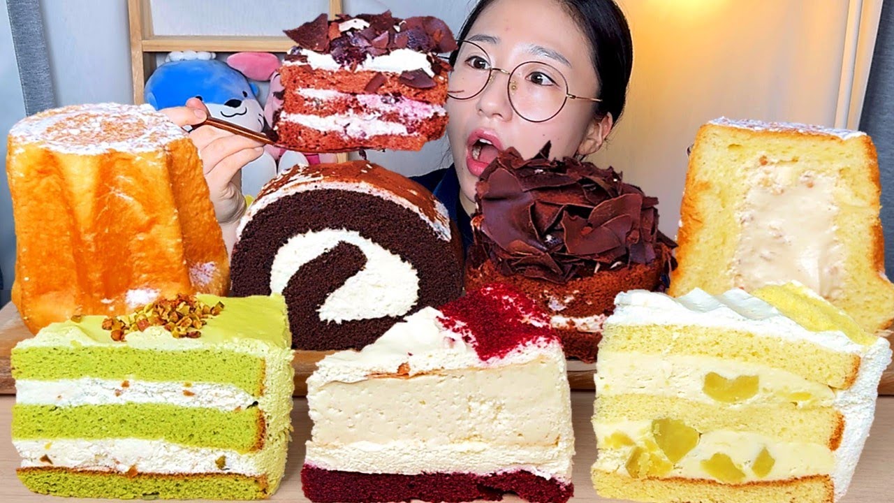 스타벅스 신상 케이크🍰 피스타치오 산타 레드벨벳 치즈케이크 꿀 고구마 생크림 케이크 체리 포레누아 케이크 디저트 먹방 Dessert Mukbang