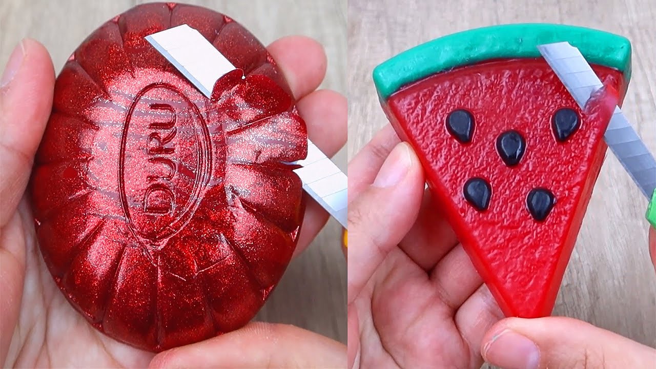 Relaxing Soap Cutting ASMR. Satisfying Soap and lipstick cutting. Corte de jabón - 1032