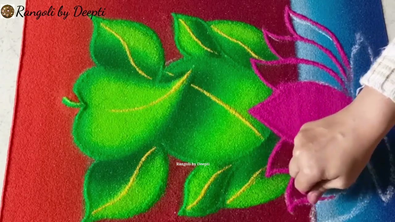 Ganesh Chaturthi special rangoli design🌺Panacha ganpati rangoli/Ganpati Bappa rangoli/Flower rangoli
