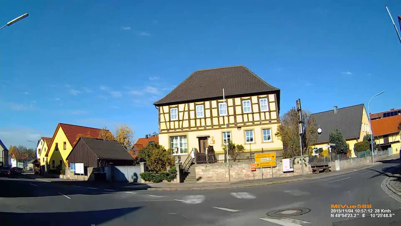 D: Gemeinde Michelau i.Steigerwald. Landkreis Schweinfurt. Ortsdurchfahrt. November 2015