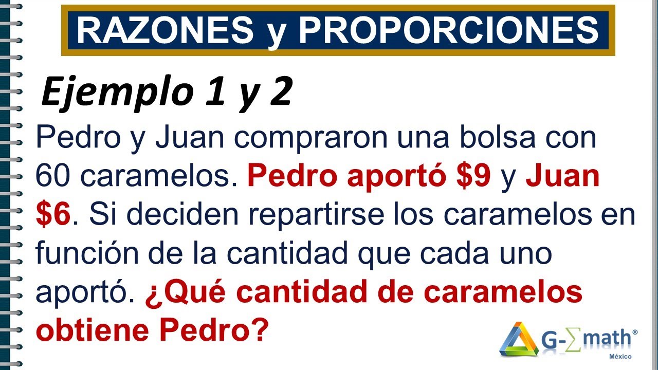 RAZONES Y PROPORCIONES ✅ - Ejemplo 1 y 2