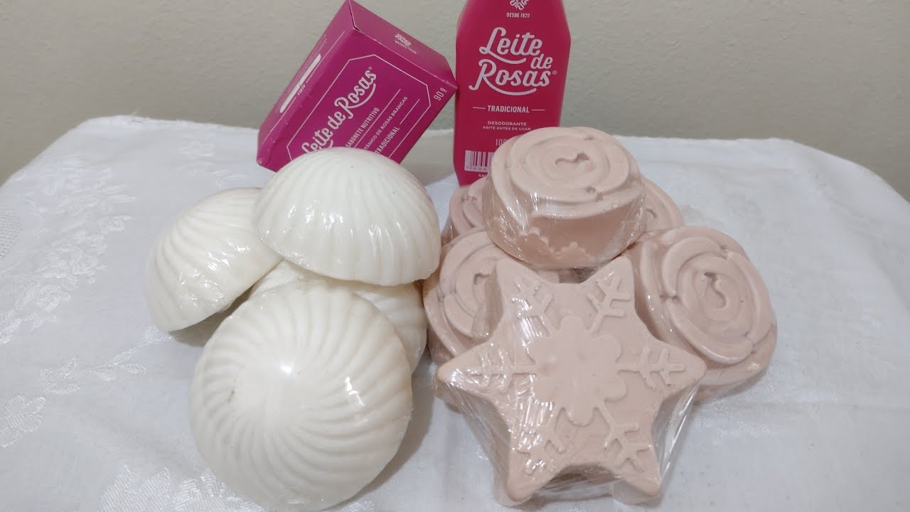 Como fazer Sabonete  caseiro de Leite de Rosas com glicerina vegetal e com opções.