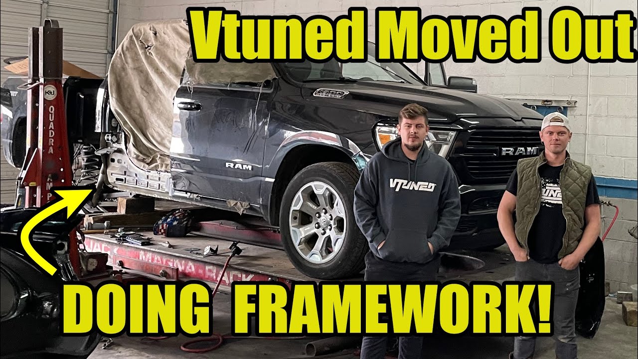 Rebuilding a 2021 RAM 1500 and Towing Vtuned’s Fastback Mustang to his New shop